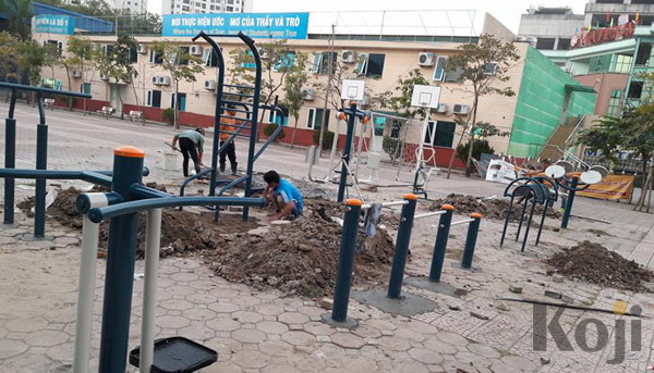 Dự án lắp đặt thiết bị thể thao ngoài trời tại Trường Nguyễn Trạc - Hà Nội
